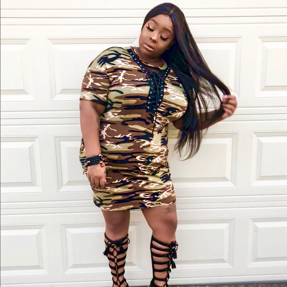 Dresses & Skirts - Army Fatigue Cotton Dress